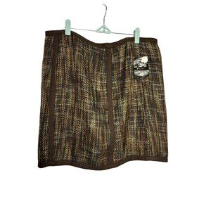 Vintage Y2K Axcess Womens Tweed Pencil Skirt Size 16 Dark Academia New